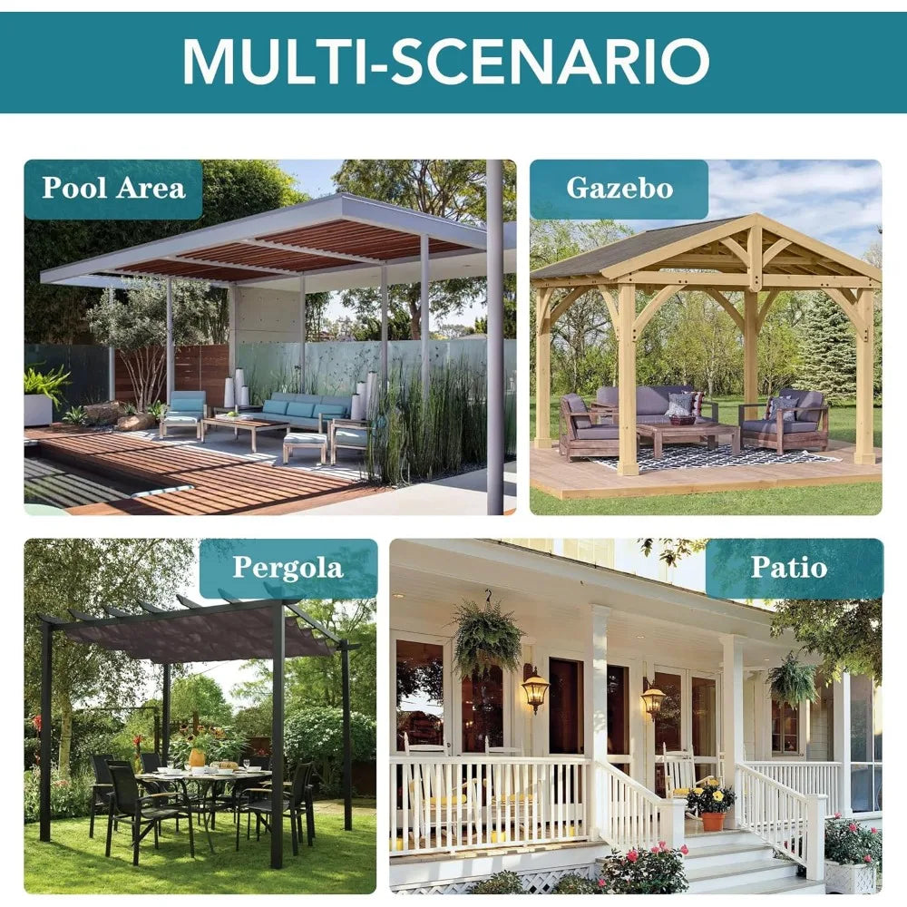 XMSJ Outdoor Curtains Patio Weatherproof Privacy Windproof