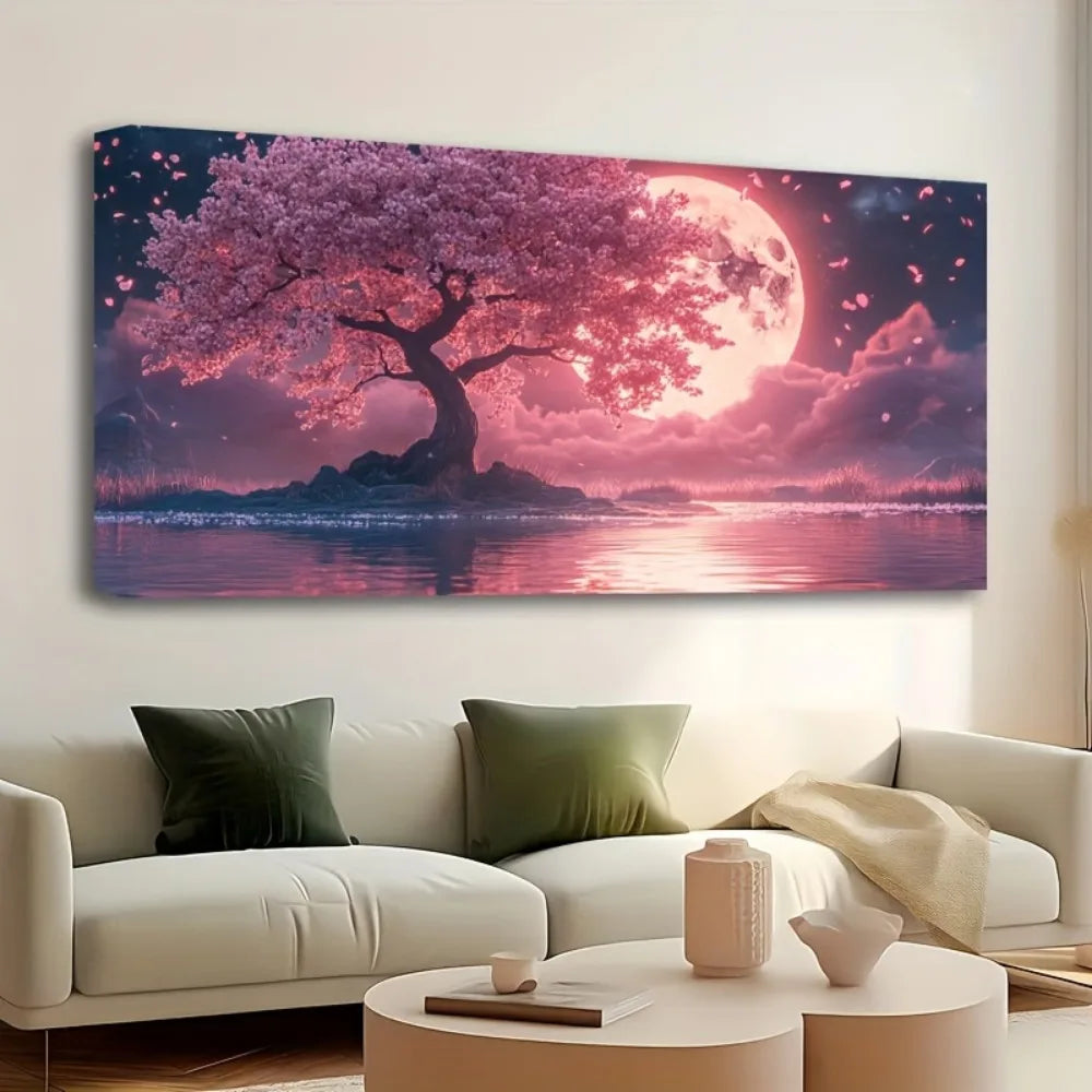 Hign-concerned Mangrove Moon Landscape Painting In Frame
