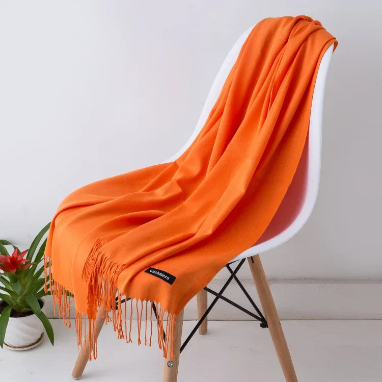 Sanmaihuacn Pashmina Scarf Cashmere Feel Headscarf Winter