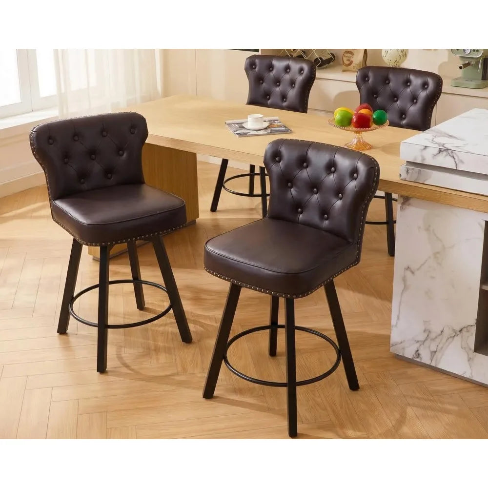Guangbai Counter Height Bar Stools Set Of 4 Mid Century
