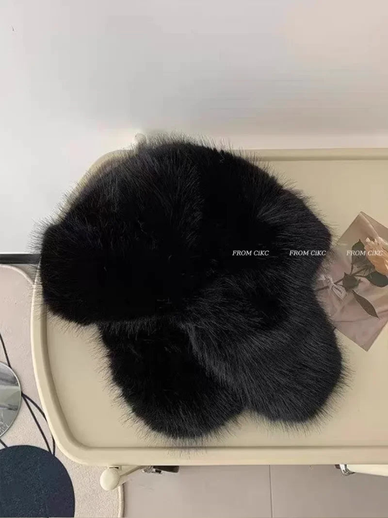 Zhejiang Imitation Mink Fur Bomber Hat Unisex Winter