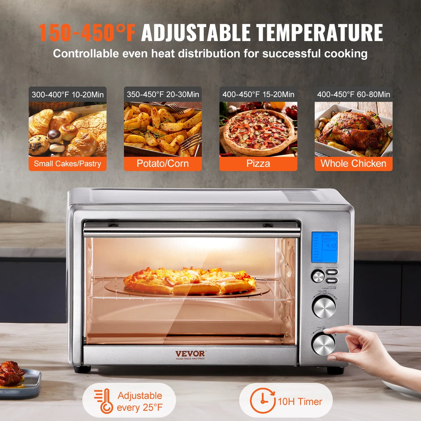 SucceBuy Ten In One Convection Oven 1800W Countertop