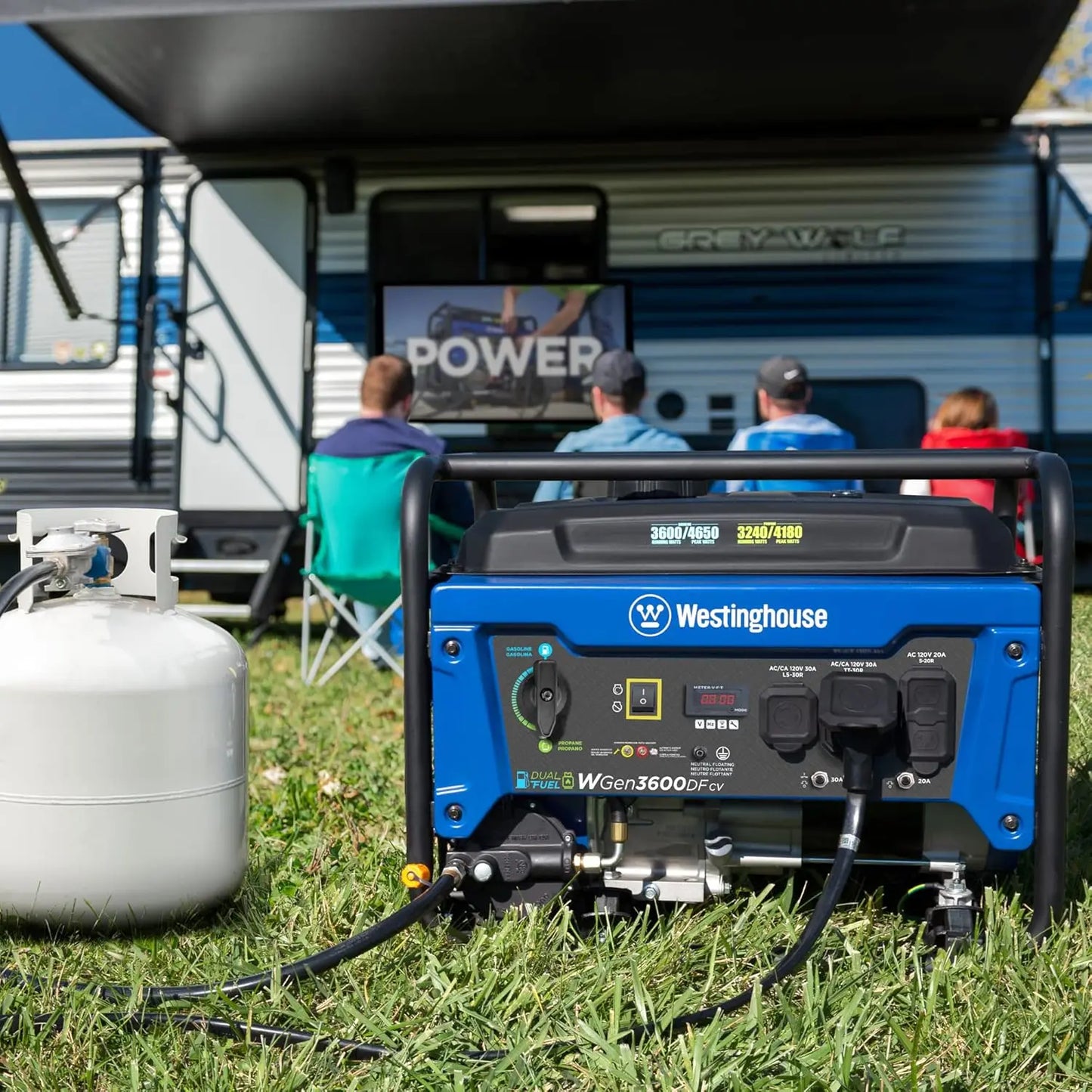Dual Fuel Portable Generator 4650 Peak Watts RV Ready