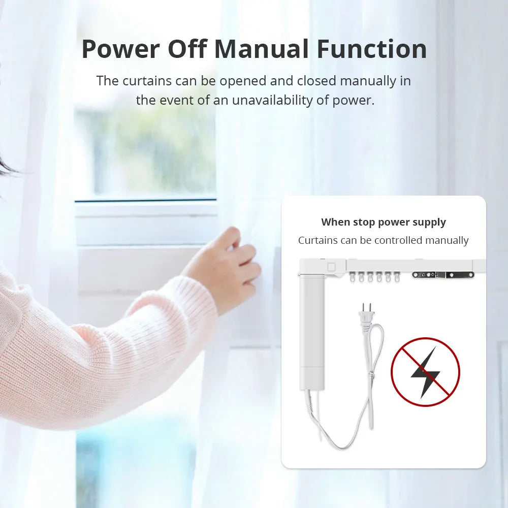 Zemismart Matter Over WiFi Curtain Track With Smart Motor HomeKit