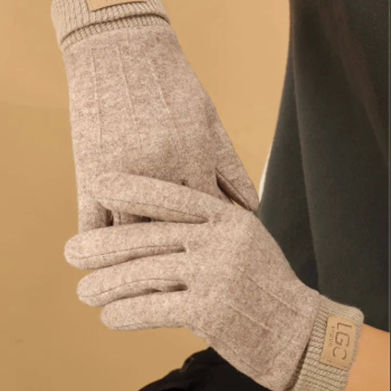Winter Cashmere Gloves For Women Warm Touch Screen Mittens