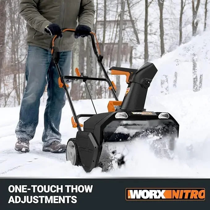 XMSJ Cordless Snow Blower WG471 With Brushless Motor Batteries Included