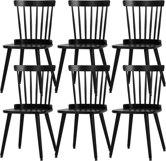 XMSJ Windsor Farmhouse Dining Chair Set Spindle Back