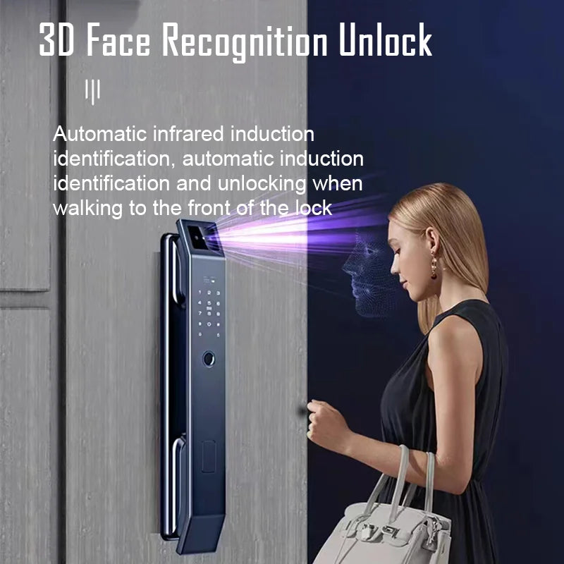 YKESDL 3D Face ID Door Lock With Camera Fingerprint