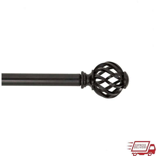 XMSJ Twist Cage Curtain Rod With Finials And Hardware