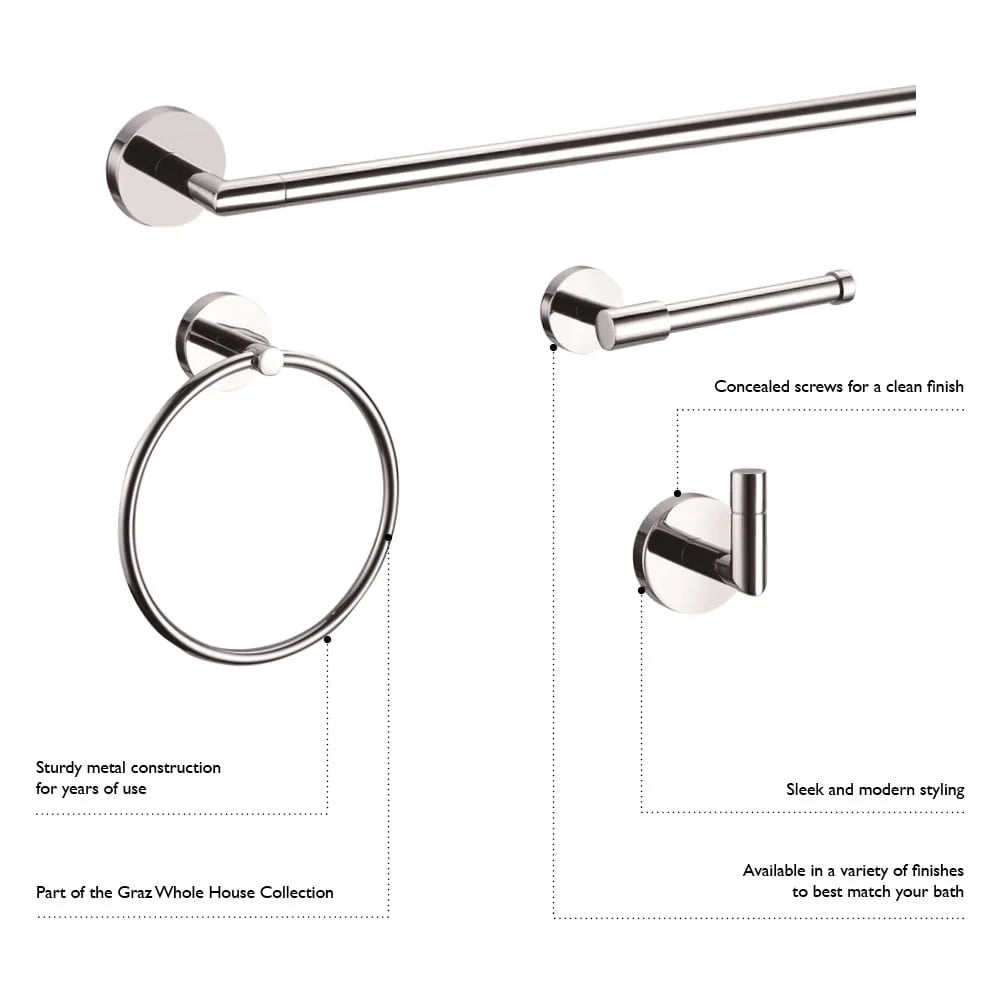 XMSJ Satin Nickel 4 Piece Bathroom Hardware Set Accessories
