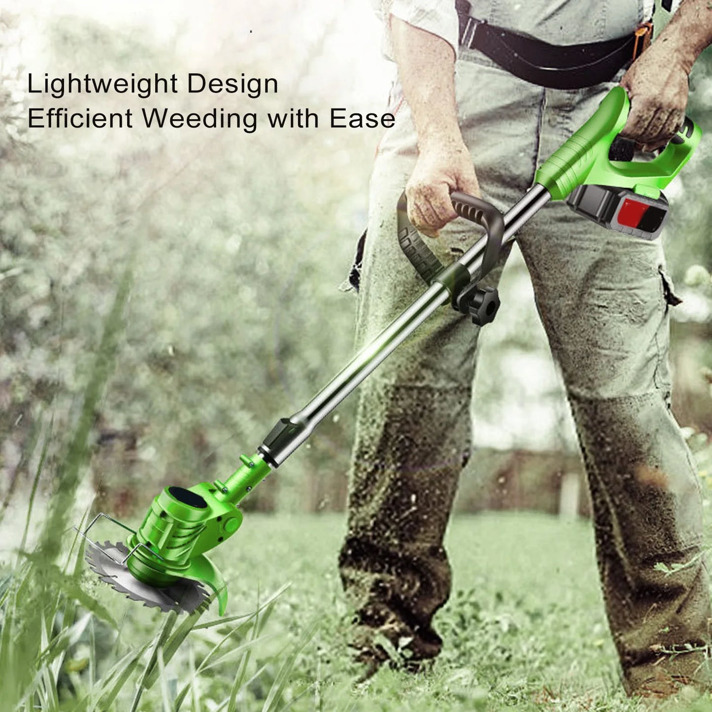 Meterk Cordless String Trimmer Brushless Grass Cutter With Telescopic Handle