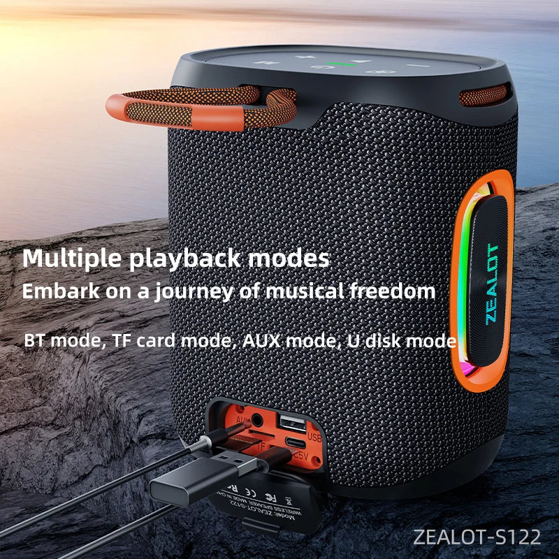 Zealot S122 Bluetooth Speaker BT5 3 Waterproof Shower IPX6
