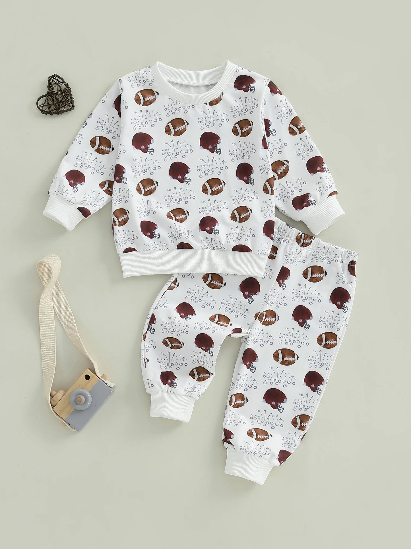 Baby Boy Camouflage Hooded Sweatshirt And Pants 2 Piece Set