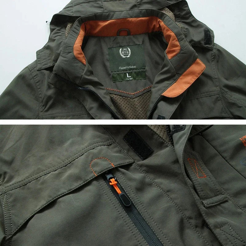 Guangxi Windproof Hooded Outdoor Climbing Jacket For Men