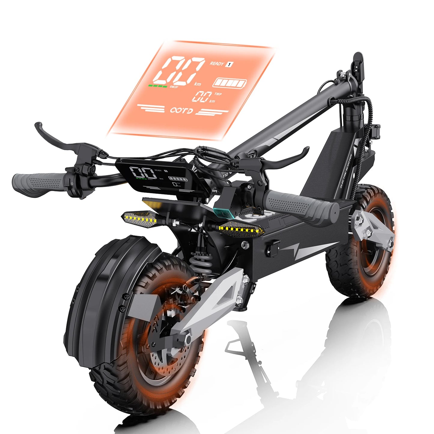 OOTD T10 900W Electric Scooter 48V Battery Foldable Off Road