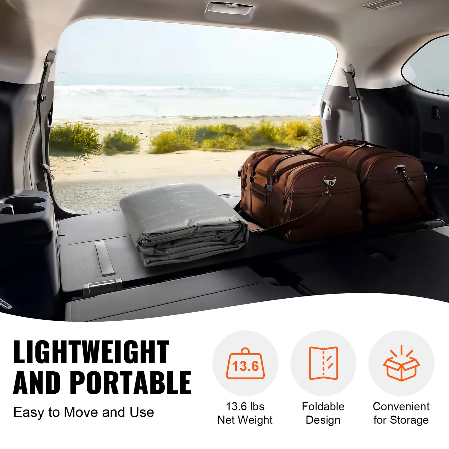 SucceBuy Carport Replacement Canopy Cover Heavy Duty Waterproof UV Protected