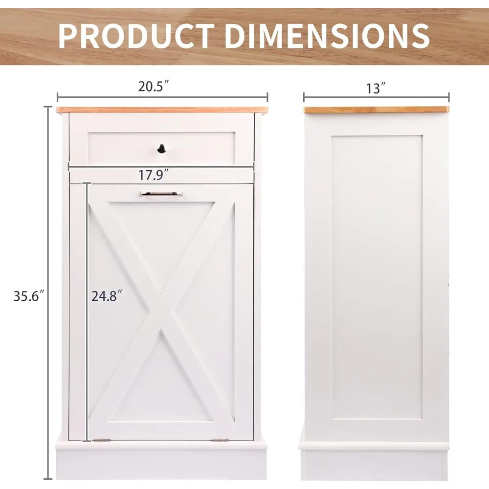 Tilt Out Trash Cabinet Antique Style Barn Door Island