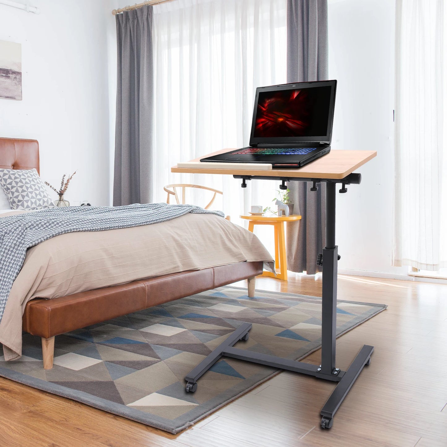 NONED Adjustable Mobile Standing Desk for Laptop Computer