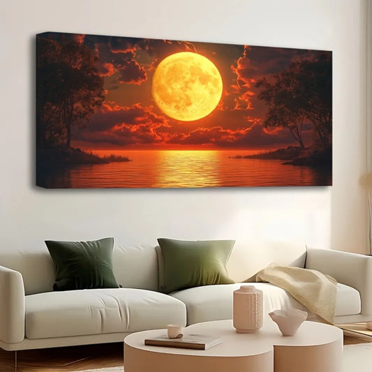 Hign Concerned Red Sea Golden Sunset Picture Pine Frame