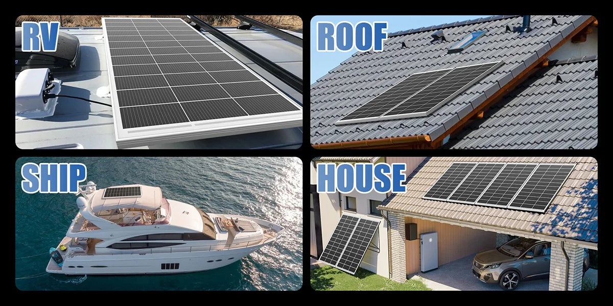 Rvpozwer 200W Solar Panel High Efficiency N Type Mono Cells