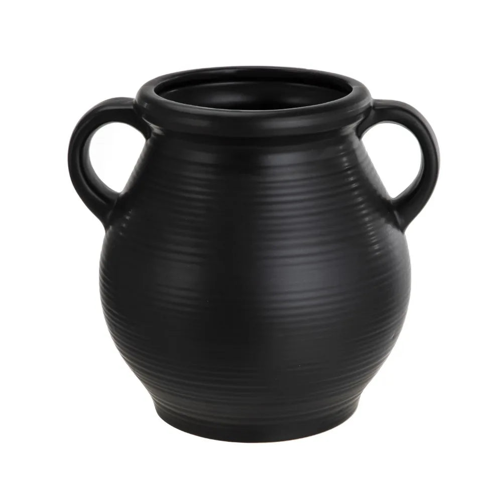Hign-concerned Ribbed Ceramic Vase For Home Decor Accent