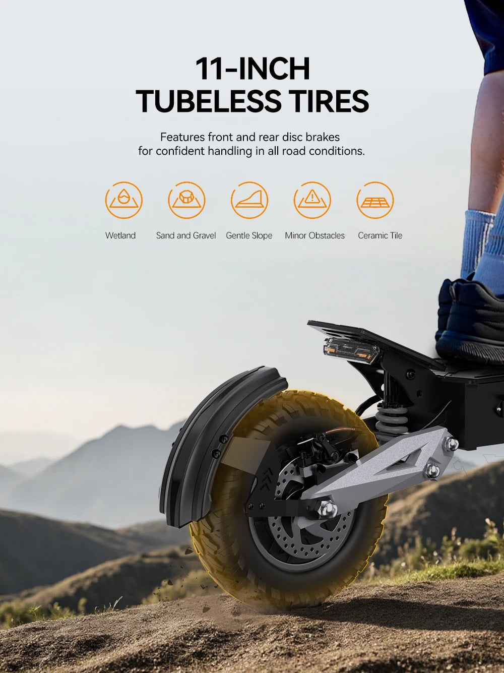 OOTD T10 Foldable Electric Scooter 900W Motor 18Ah Battery 45-60km Range