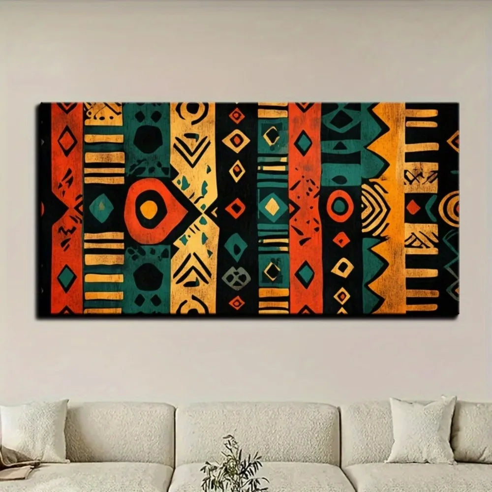Hign-concerned Modern Abstract African Canvas Art for Walls