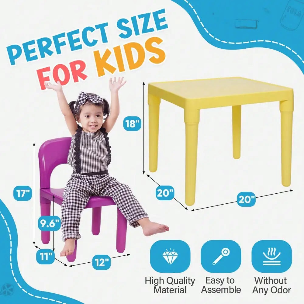 Kids Table and Chairs Set for Toddlers Play Time Fun