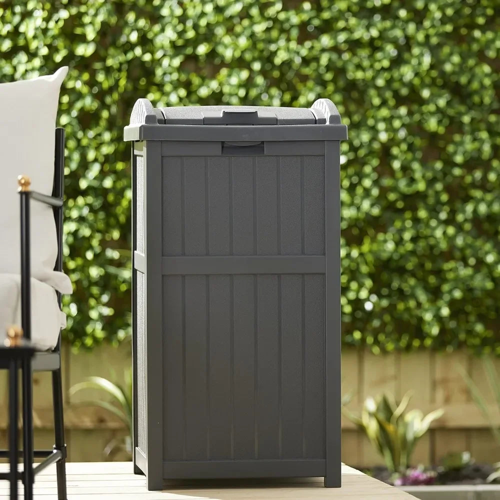 Outdoor Waste Bin Hideaway Container With Latching Lid