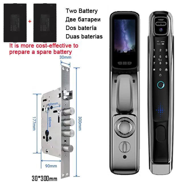 YKESDL WiFi Face Recognition Smart Door Lock With Camera