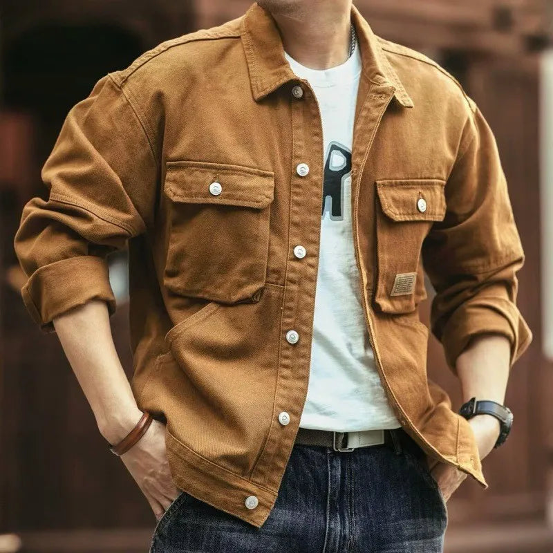 CN Zhejiang Vintage Denim Jacket For Men Autumn Winter