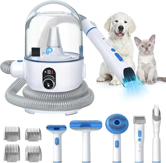 Hign-concerned Five in One Pet Grooming Vacuum Kit Low Noise