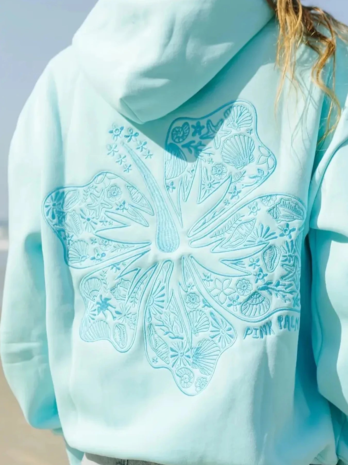 Women's Tropical Floral Island Hoodie Pullover With Pockets