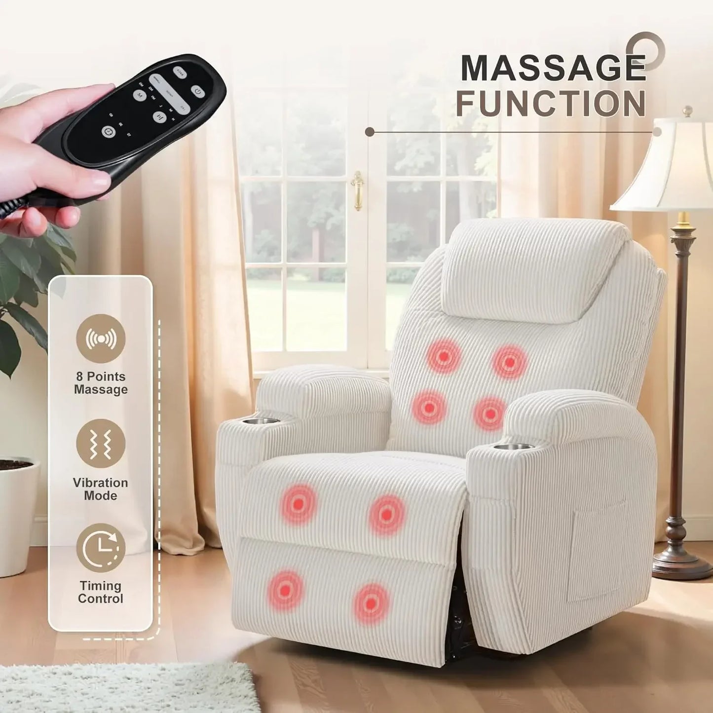 XMSJH Power Lift Recliner Chair With Massage For Elderly