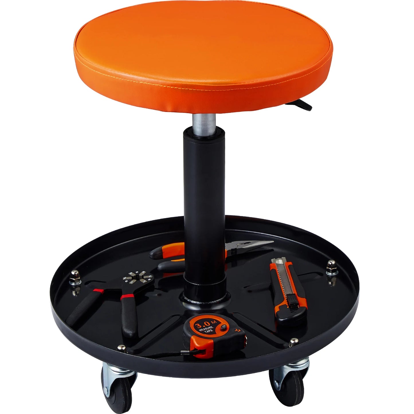 SucceBuy Rolling Pneumatic Mechanic Stool for Garage Shop 250 Lb