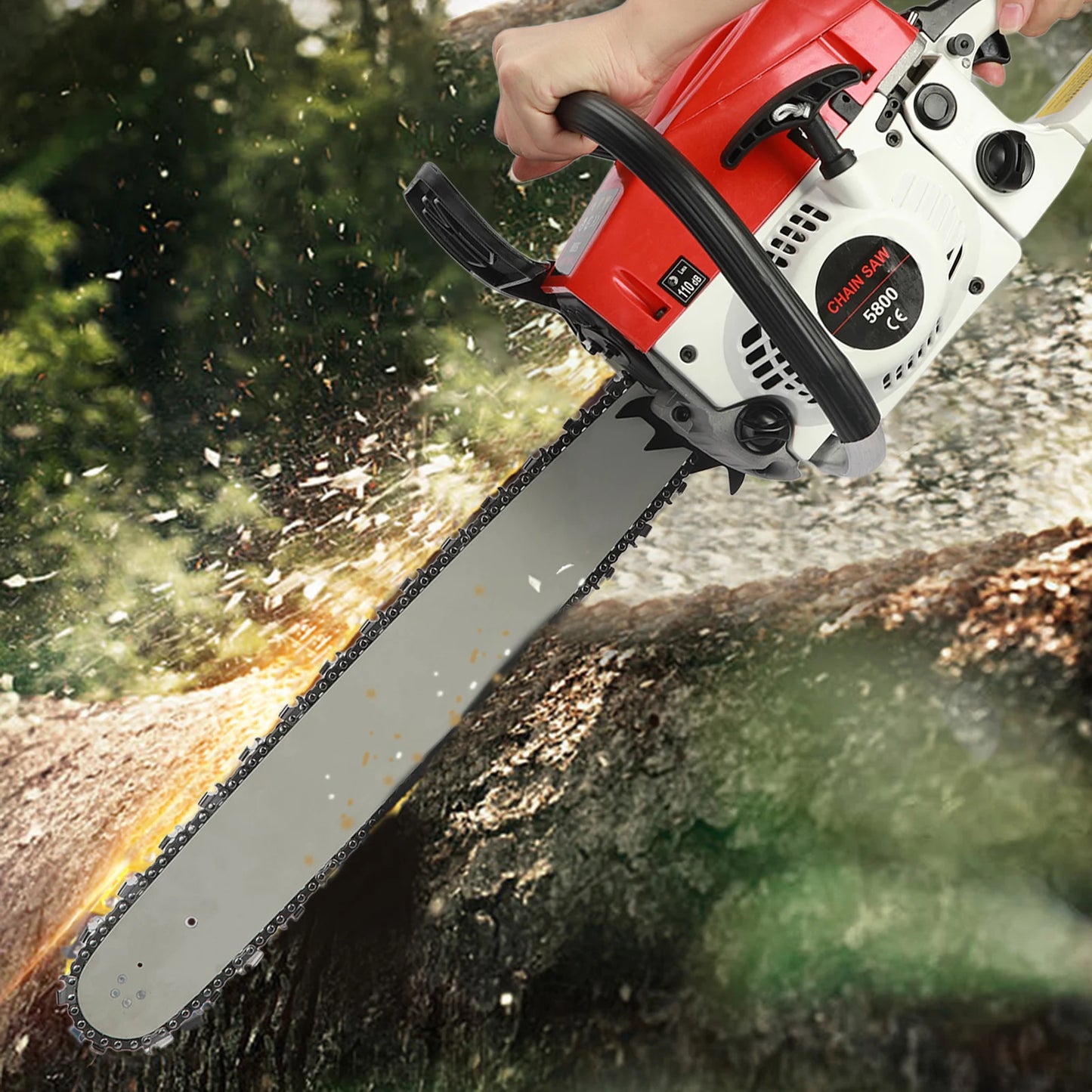 High Power Gas Chainsaw With Ergonomic Handle For Forestry Work