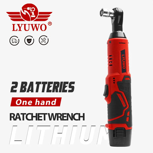 LYUWO Rechargeable Electric Ratchet Set With Angle Drill Driver