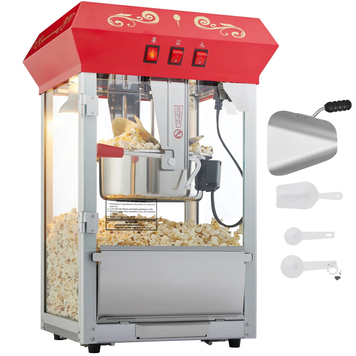 SucceBuy Electric Popcorn Maker Commercial Popper Machine