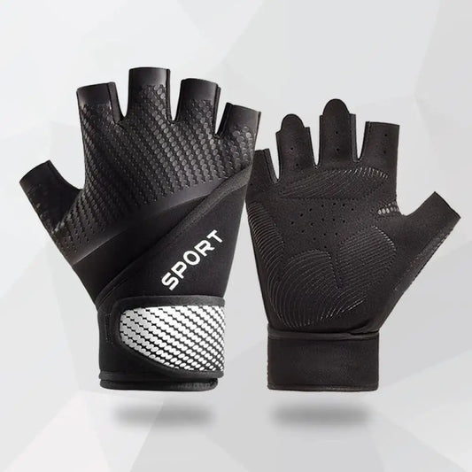 Unisex Half Finger Sports Gloves Polyester Non Slip for Training
