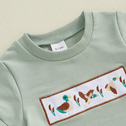 Toddler Boys Animal Print T Shirt And Camo Shorts Set