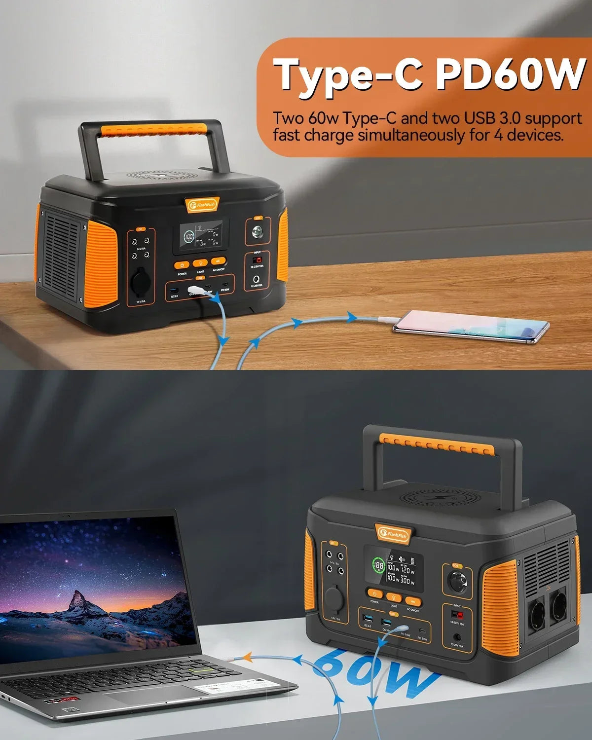 J1000 Plus Portable Power Station 1000W 932Wh Solar Kit
