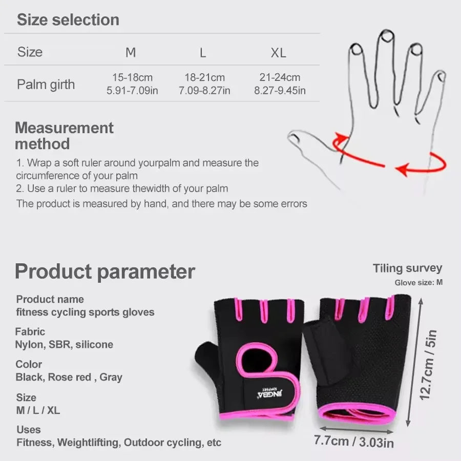 NONECN Summer Outdoor Half Finger Cycling Gloves Unisex Mesh Breathable
