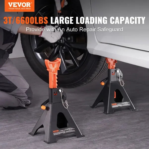 VEVOR Jack Stands 3 Ton Capacity Double Locking for SUVs