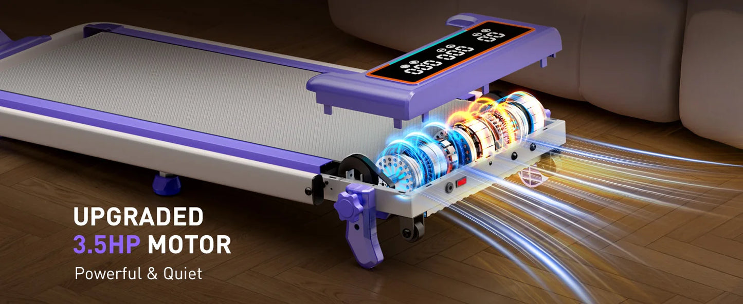 Folding Treadmill With Incline And RGB Lights Dual Screen