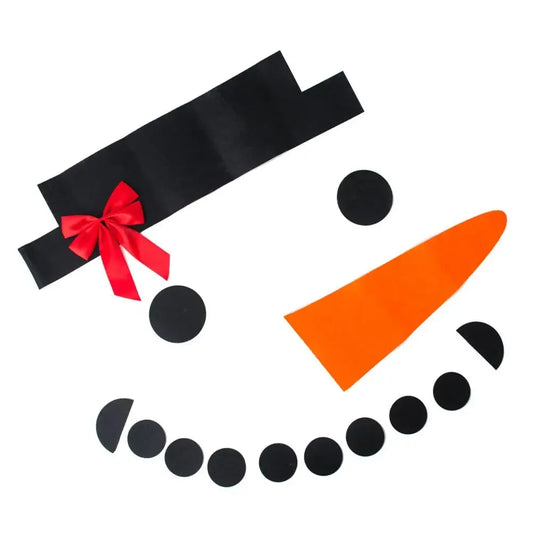 Christmas Snowman Felt Decorations 16Pc Set For Home Decor