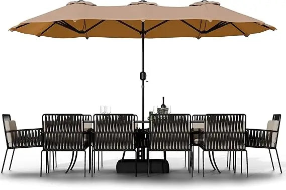 Outdoor Patio Umbrella With Crank Base Market Umbrella For Patio