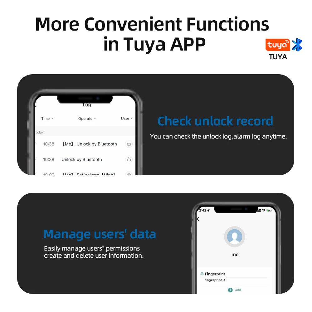 RAYKUBE M6 Tuya Bluetooth Fingerprint Door Lock With Keypad