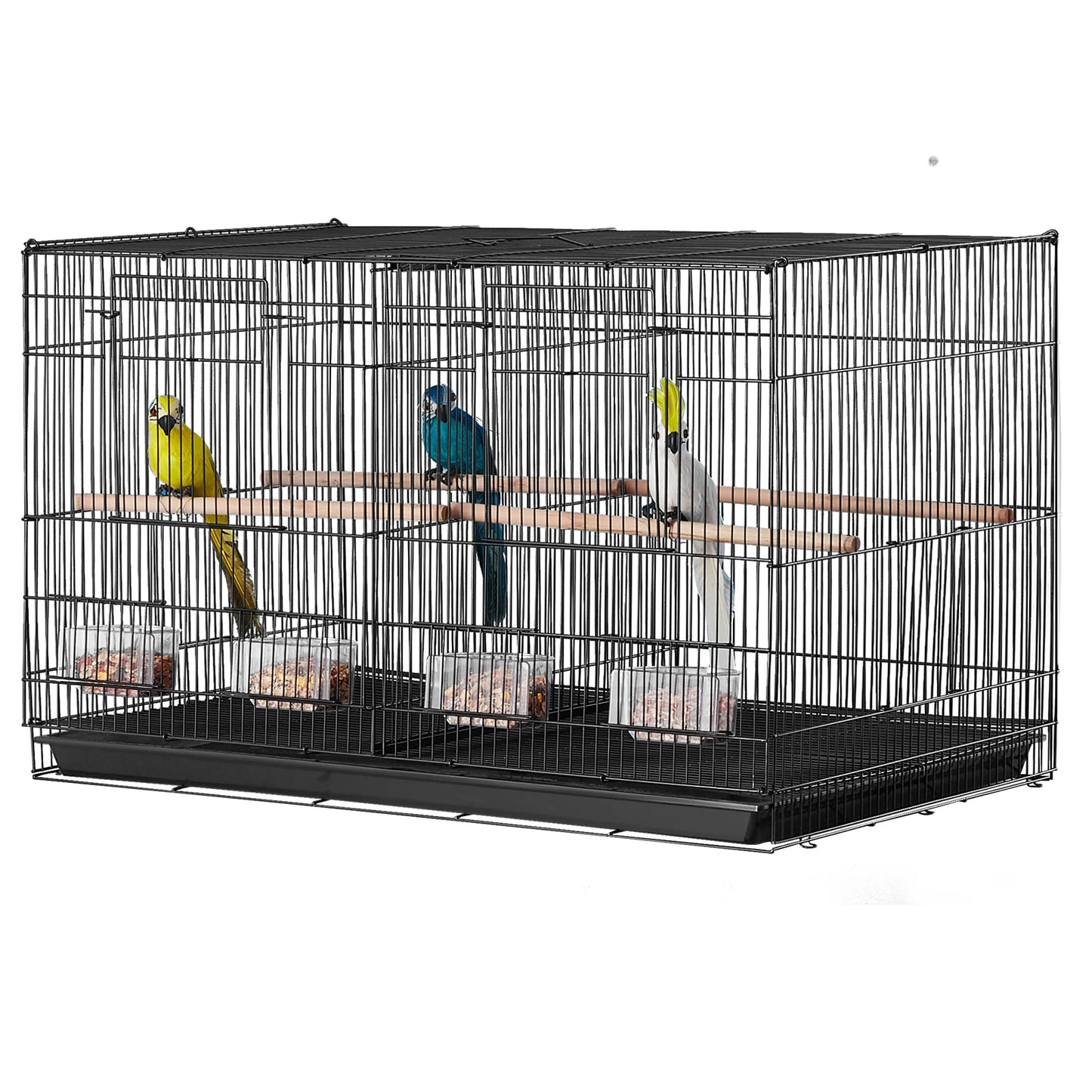 SucceBuy Flight Bird Cage Travel Stackable Divided Cage With Handle