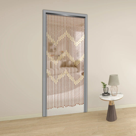 Hign Concerned Environmental Wooden Bead Curtain For Doors