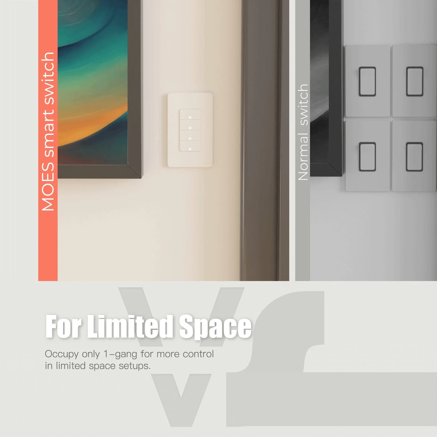 MOES Tuya WiFi Smart Light Switch US Single Pole Neutral